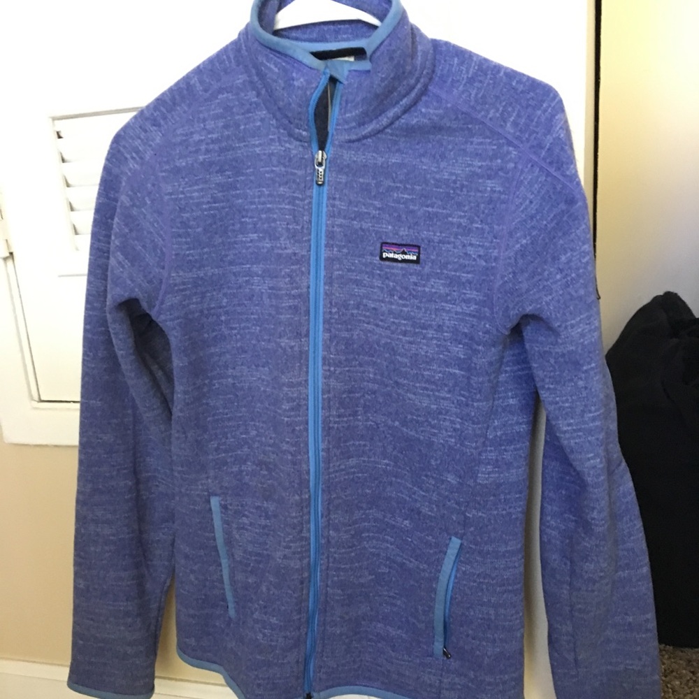 Patagonia purple fleece zip up jacket